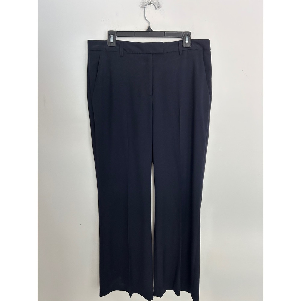 Alex Marie Navy Blue flair‎ Leg Dress Pants Women Size 12 Lightweight Stretch